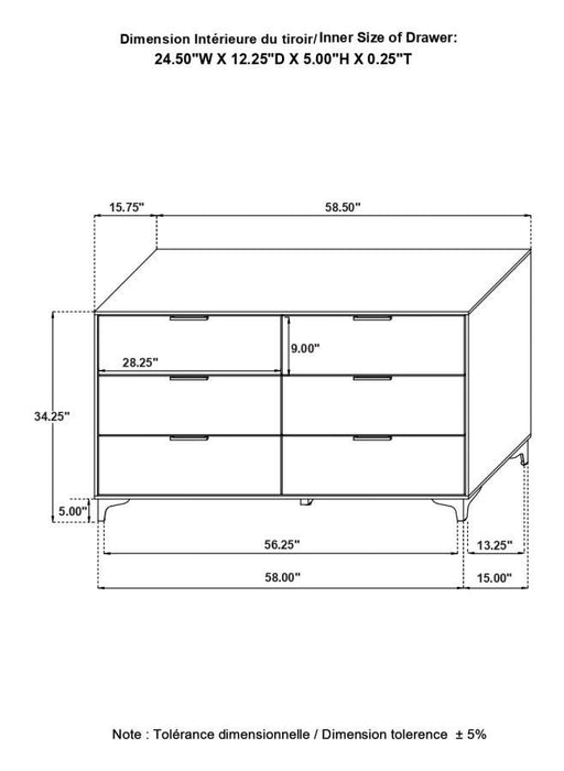 Kendall - 6-Drawer Dresser