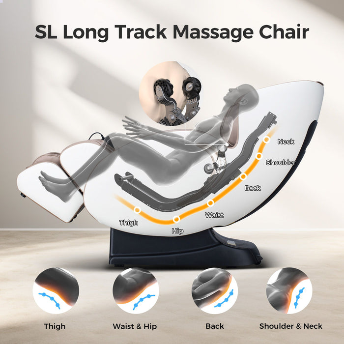 Bosscare - 3D Zero Gravity Massage Chair, Full Body Shiatsu Recliner With App