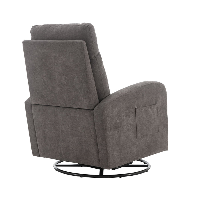 Jiada - Upholstered Swivel Glider Rocking Chair For Nursery Modern Style One Left Bag