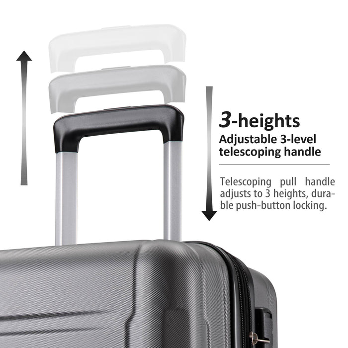 Expanable Spinner Wheel 2 Piece Luggage Set ABS Lightweight Suitcase With Tsa Lock 20" / 24"