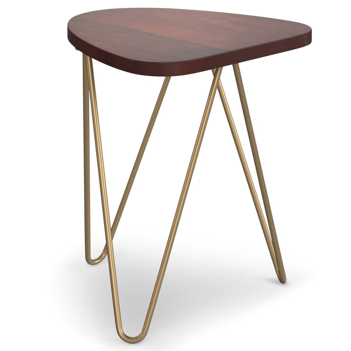 Patrice - Metal and Wood Accent Table