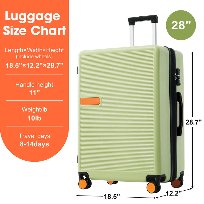 Contrast Color Hardshell Luggage 28" Expandable Spinner Suitcase With Tsa Lock Lightweight