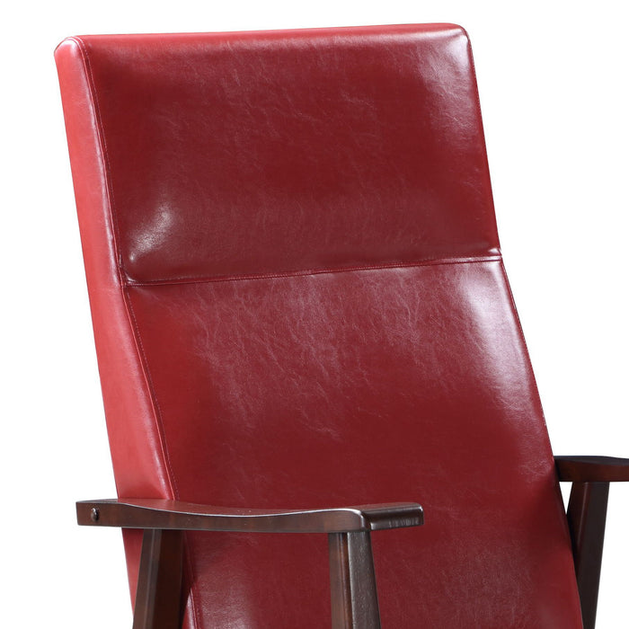 Raina - Rocking Chair - Red / Espresso