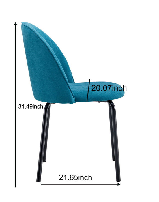 Modern Chair With Iron Tube Legs, Soft Cushions And Comfortable Backrest, Suitable For Dining Room, Living Room, Cafe