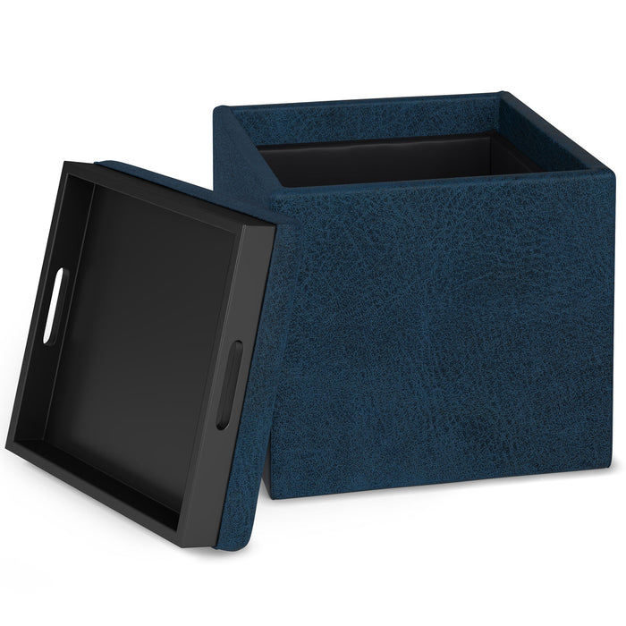 Rockwood - Cube Storage Ottoman with Tray