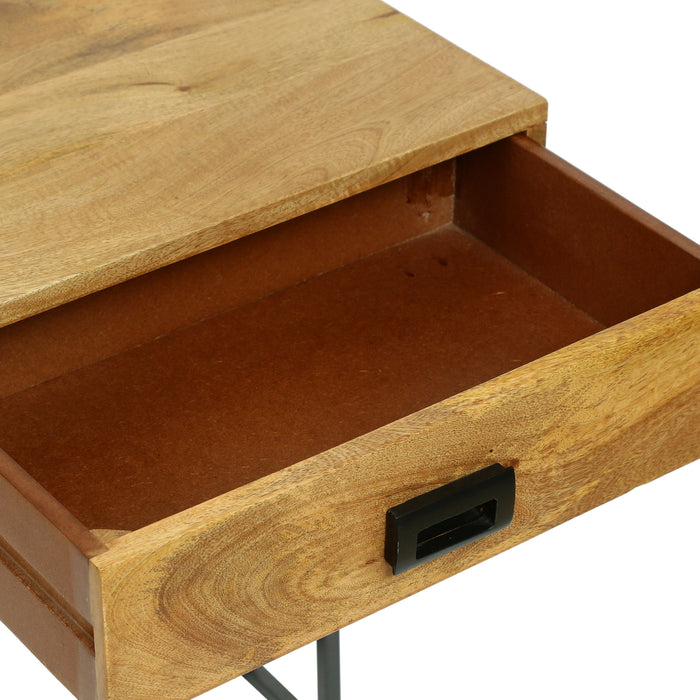 C-Table With Drawer - Brown