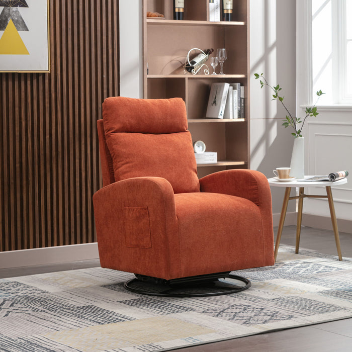 Jiada - Upholstered Swivel Glider Rocking Chair For Nursery Modern Style One Left Bag