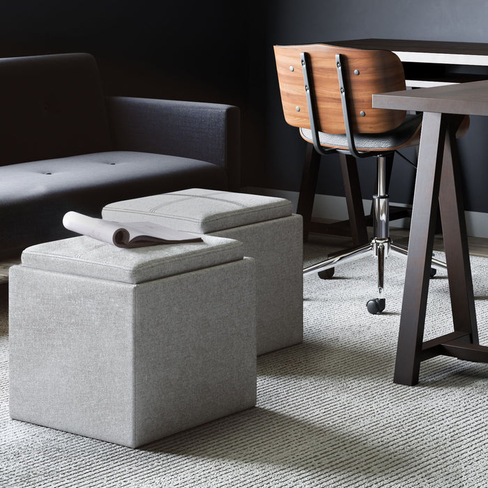 Rockwood - Cube Storage Ottoman with Tray