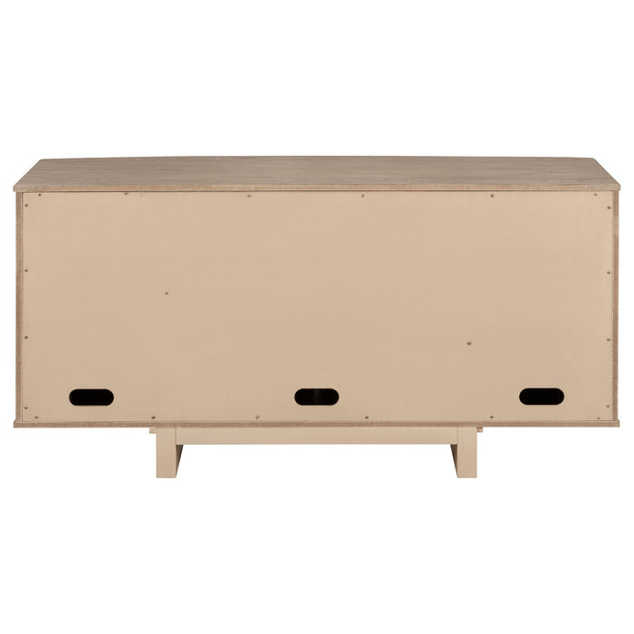 Kailani - 4-Door Cane Sideboard Buffet Cabinet - Beige Oak