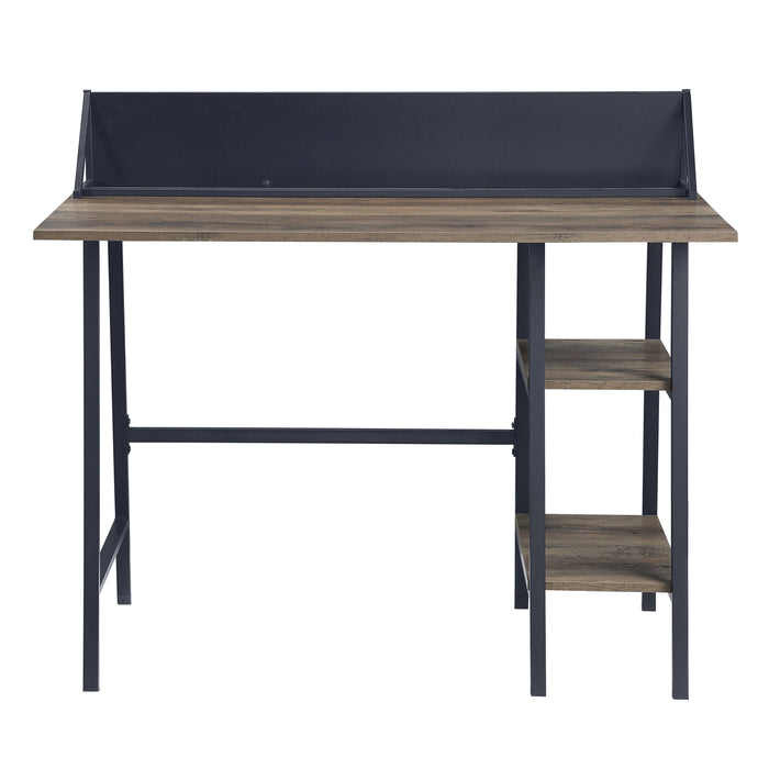 Garima - Legs Writing Desk - Rustic Oak / Black