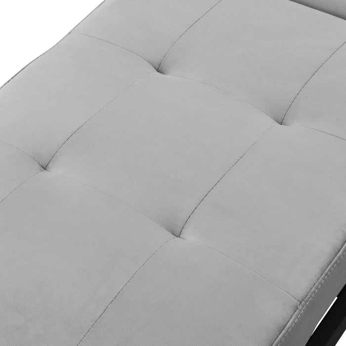 Folding Ottoman Sofa Bed - Gray Fabric