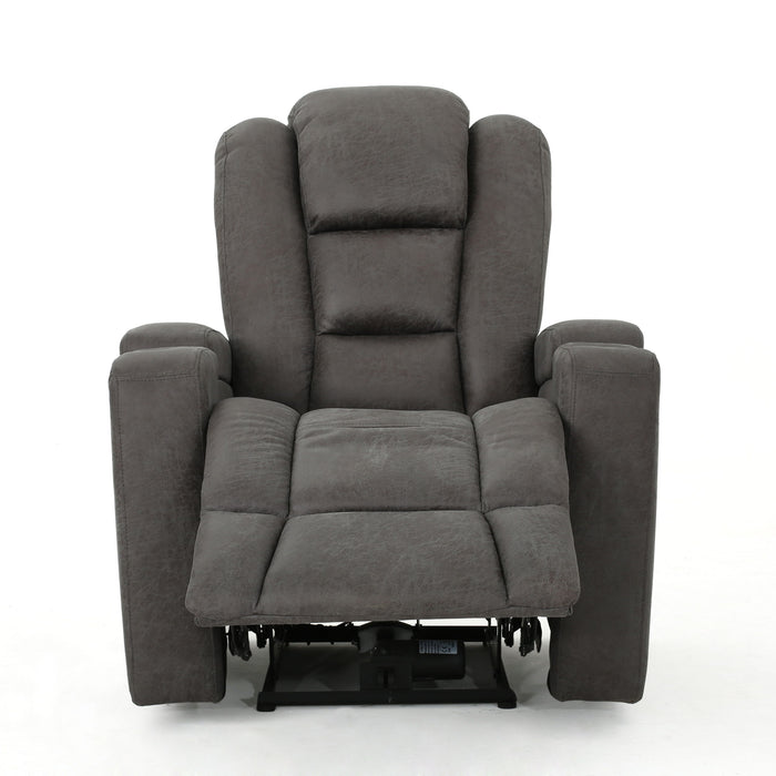 Wide Power Standard Recliner Chair With Arm Storage With USB