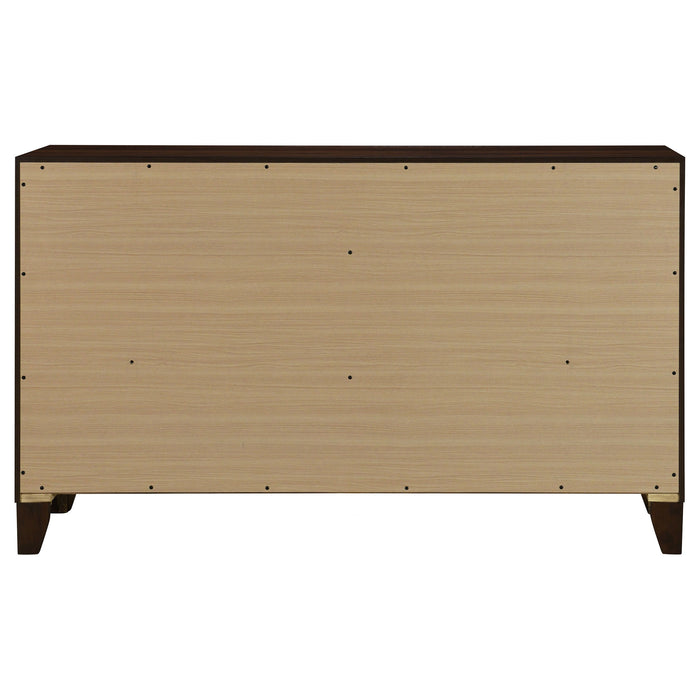 Welsley - 6-Drawer Dresser Cabinet - Walnut