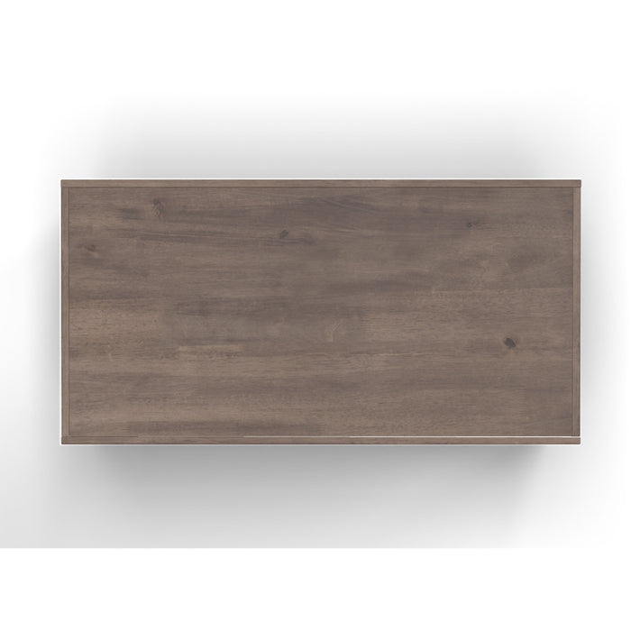 Bridgevine Home - Hampton 48" Hampton Coffee Table - Jasmine Whitewash and Barnwood Finish