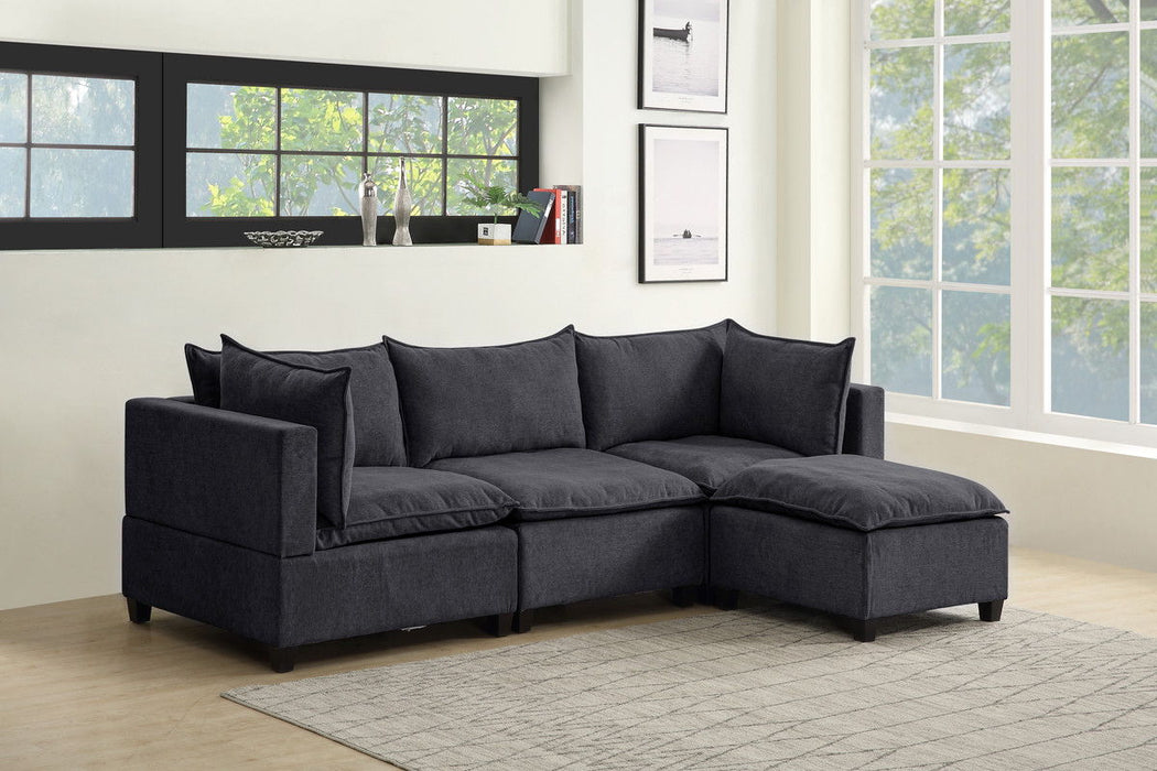 Madison - Fabric Reversible Sectional Sofa Ottoman