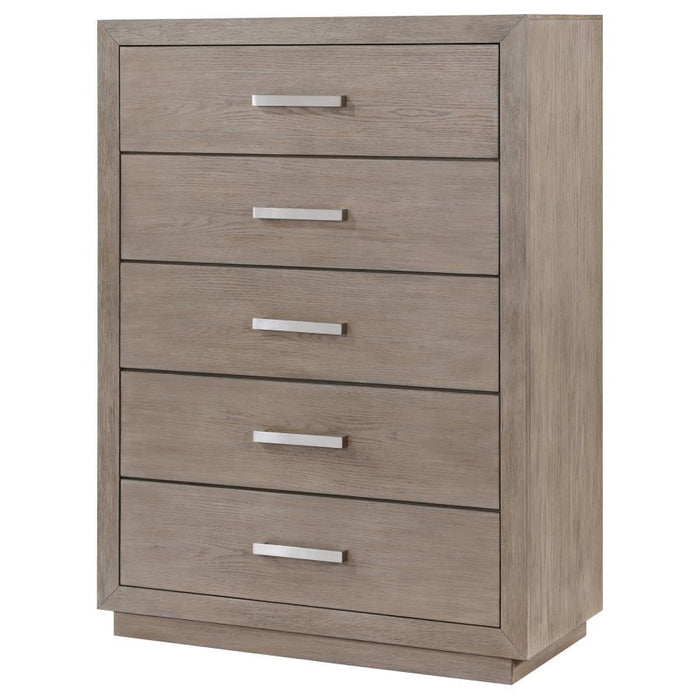 Kenora - 5-Drawer Bedroom Chest - Barley Brown