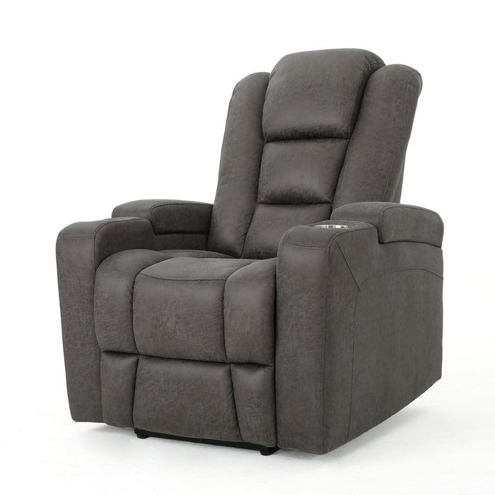 Wide Power Standard Recliner Chair With Arm Storage With USB