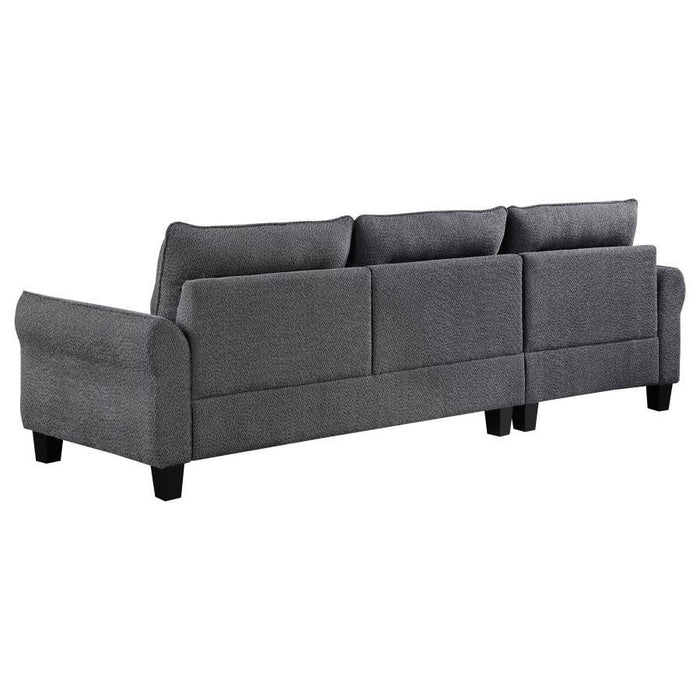 Caspian - Upholstered Curved Arm Chaise Sectional Sofa