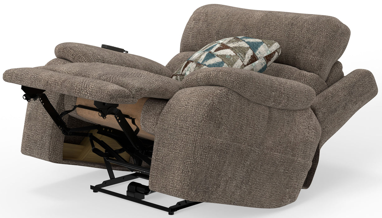 Joya - Power Lay Zero Gravity Recliner With Power Adjustable Headrest And CR3 Heat/Massage/Lumbar/ZG - Mushroom