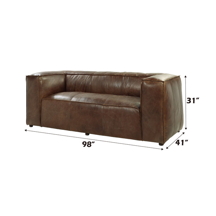 Brancaster - Top Grain Leather Living Room Set - Brown