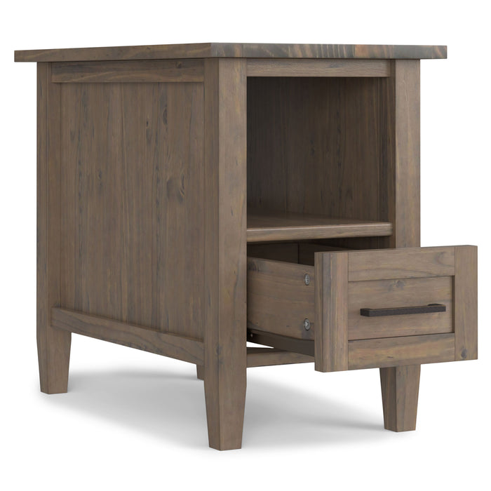 Ela - Narrow End Table - Smoky Brown