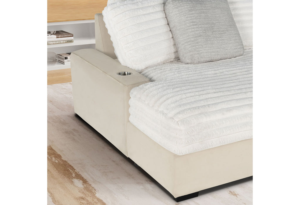 Shine - Lounger Sofa With USB - Beige