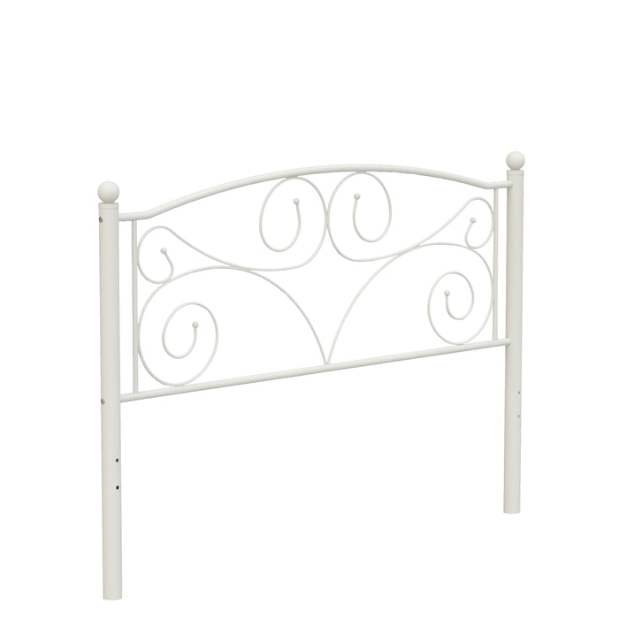 Full With Metal Frame Bed - White