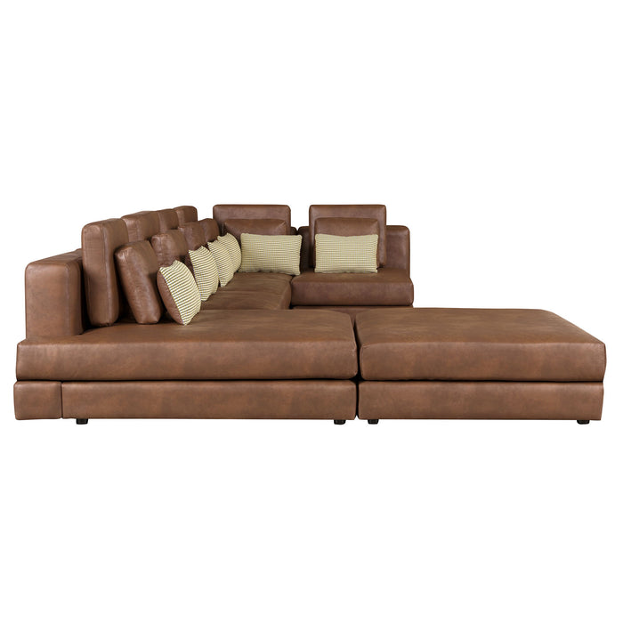 Modular Sectional Sofa Corner Sofa Chaise Lounge With Movable Ottoman For Living Room