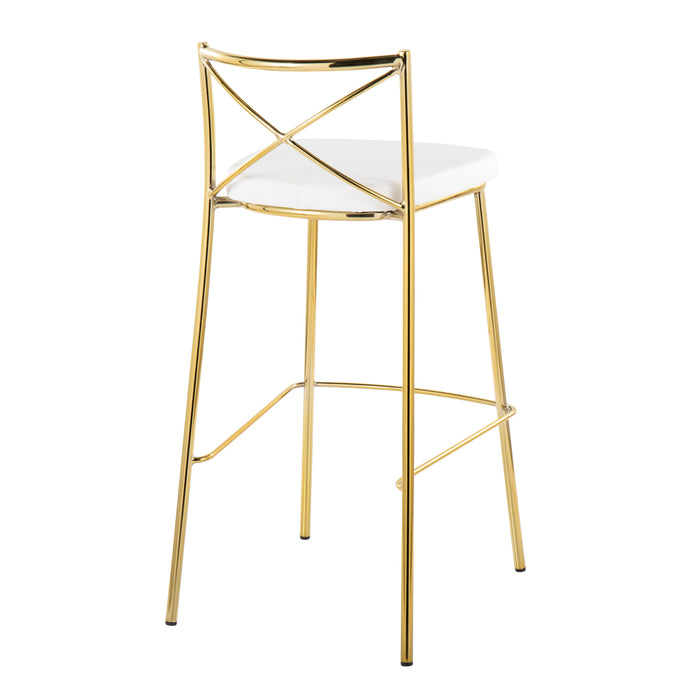 Modern Charlotte - Contemporary Fixed Height Barstool (Set of 2)