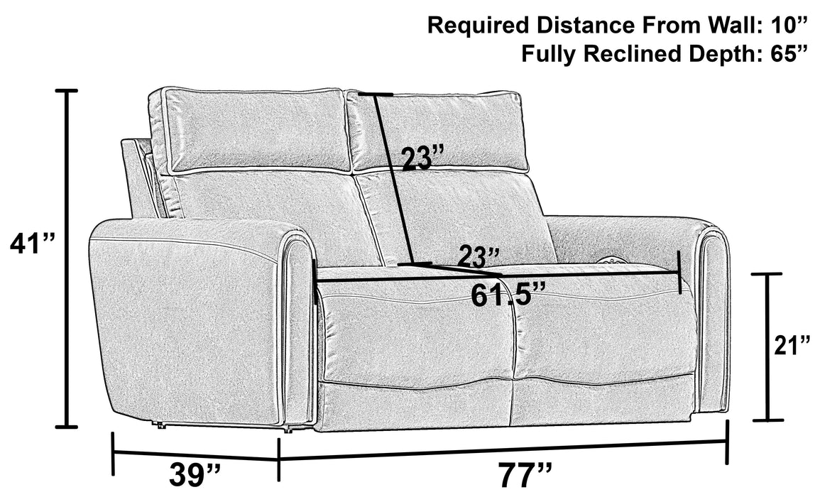 Nico - Power Headrest Reclining Loveseat