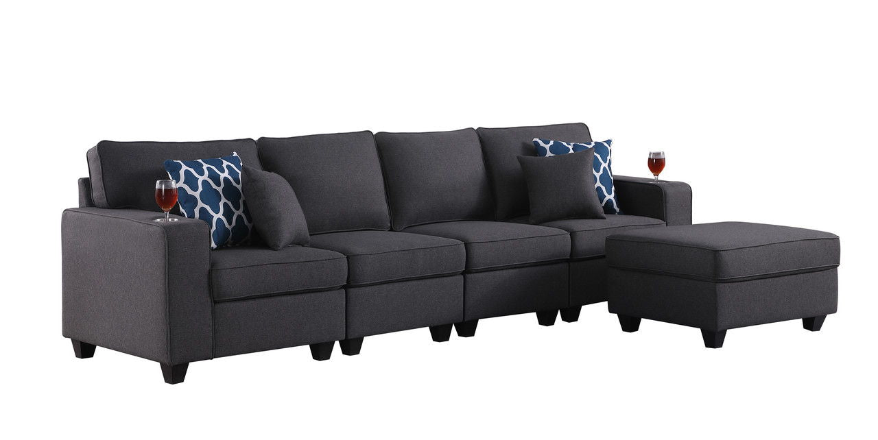 Cooper - Linen 4 Seater Sofa Set