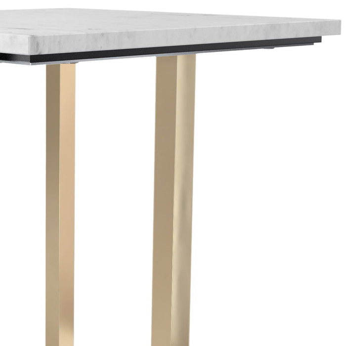 Rendal - Marble Side Table - White