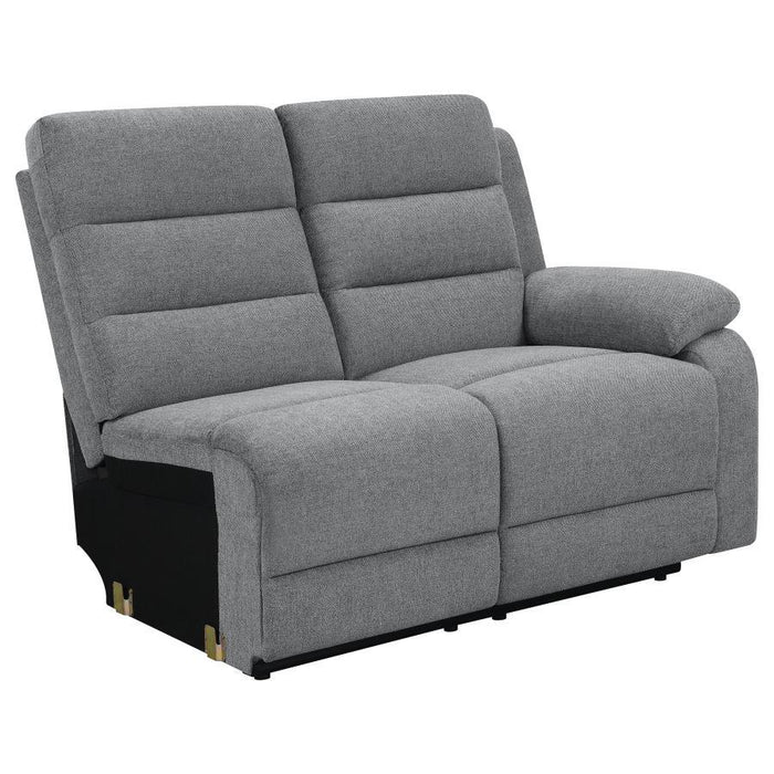 David - Upholstered Reclining Sectional Sofa - Smoke