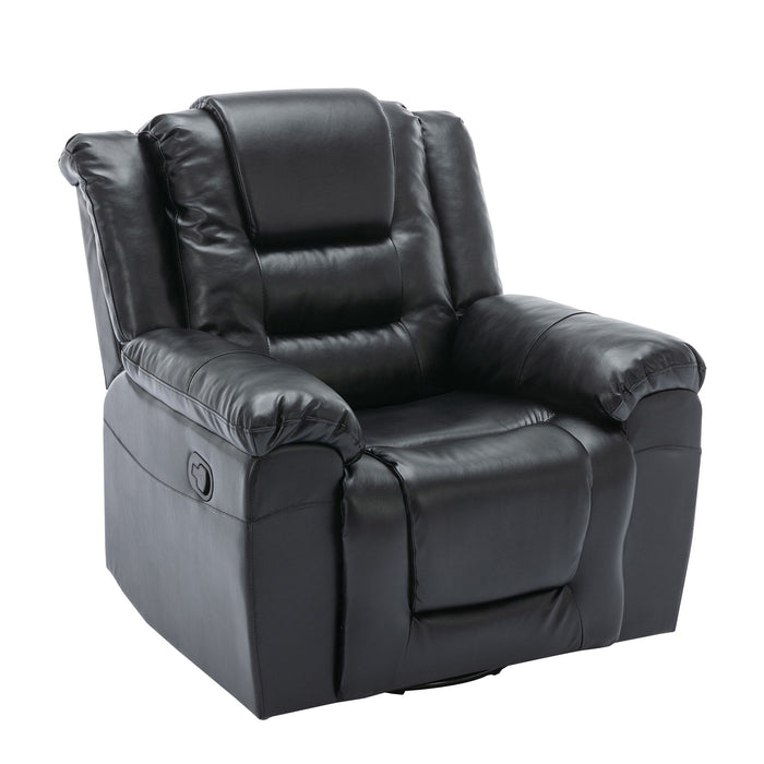 360° Swivel And Rocking Home Theater Recliner Manual Recliner Chair With Wide Armrest For Living Room