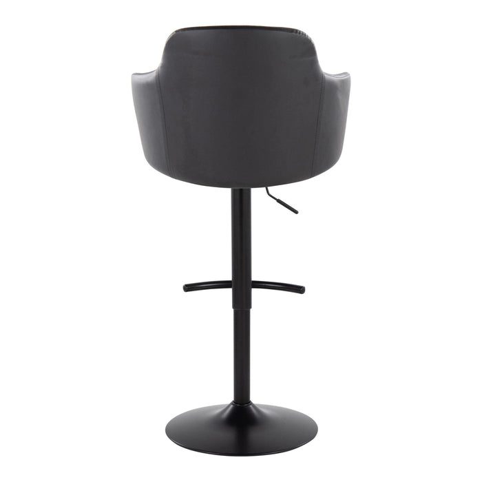 Boyne - Contemporary Adjustable Barstool With Swivel With Rounded T Footrest (Set of 2)