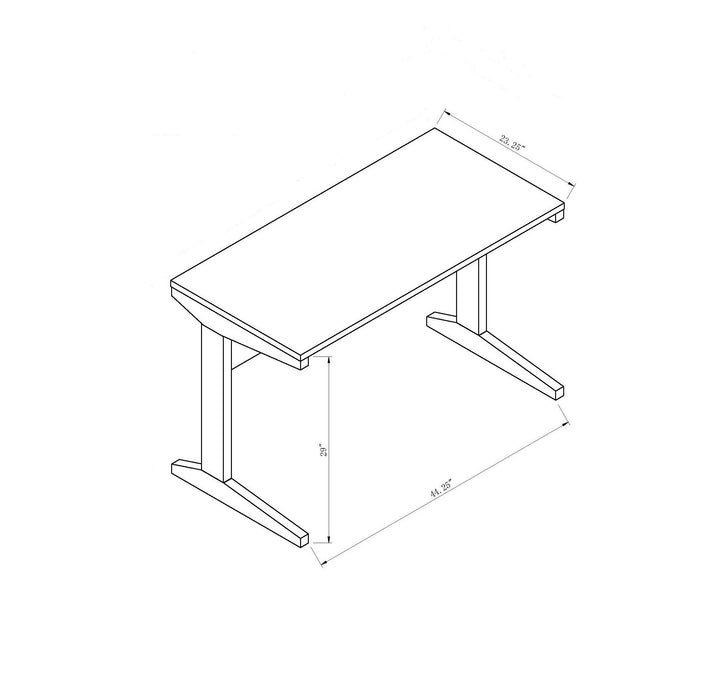 Laptop Desk With I-Shaped Sturdy Legs - White