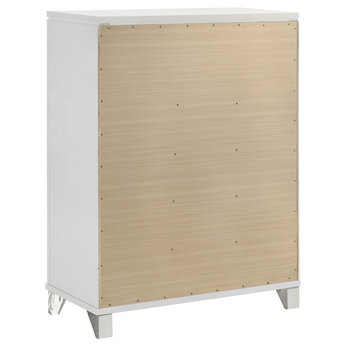 Marmore - 5-Drawer Bedroom Chest Of Drawers - White