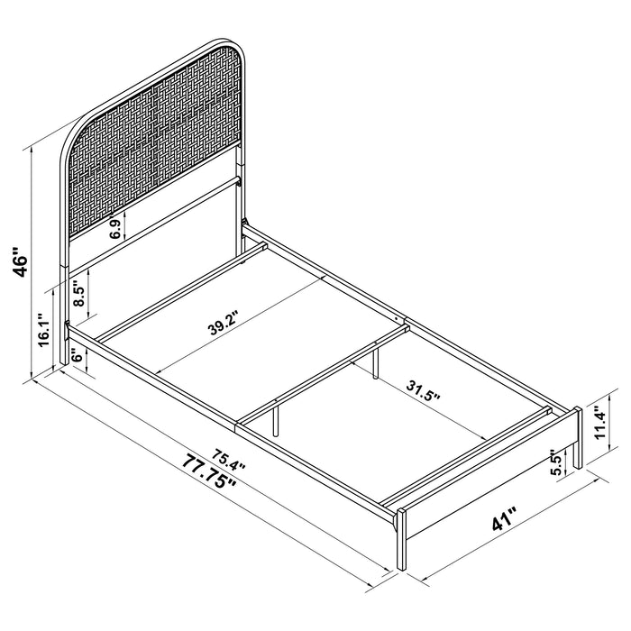 Amherst - Radio Weave Rattan Metal Bed