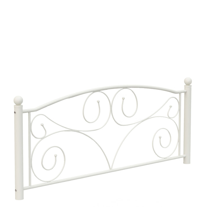 Full With Metal Frame Bed - White