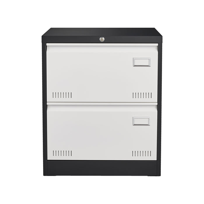 2 Drawer Metal Lateral File Cabinet With Lock, Office Vertical Files Cabinet For Home Office