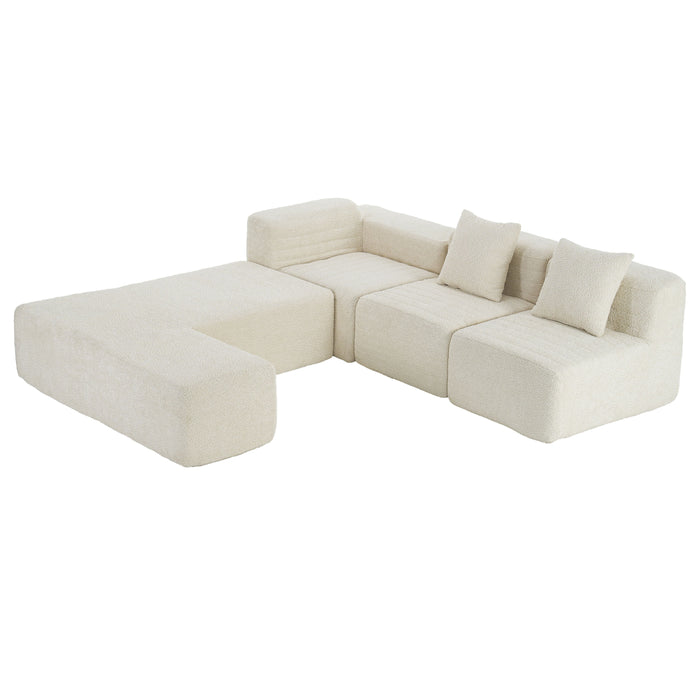 Sectional Sofa Full-Compressed Sofa Couch Free-Combined Sofa For Living Room