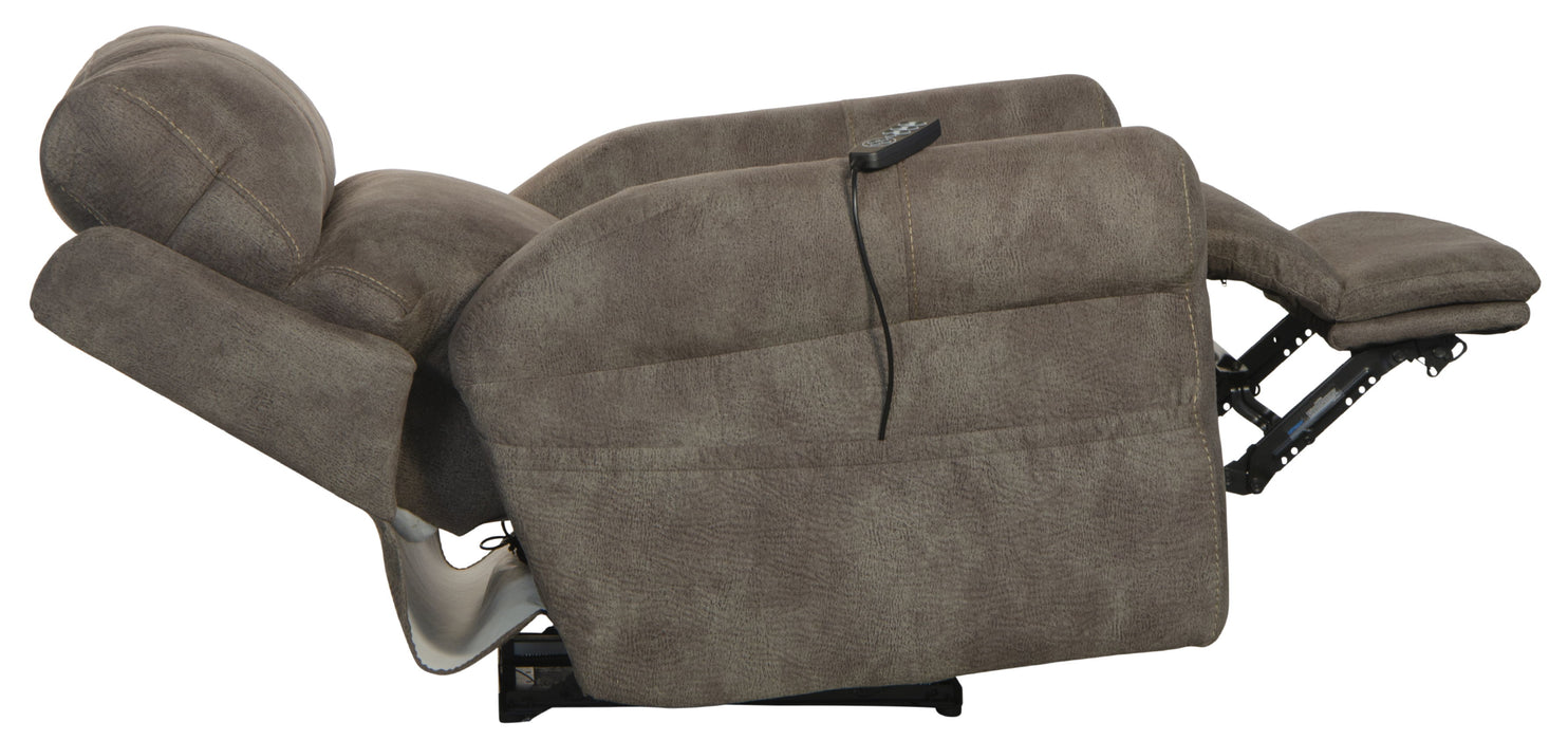 Tranquility - Power Headrest Power Lay Flat Reclining With CR3 Heat / Massage / Lumbar - Pewter