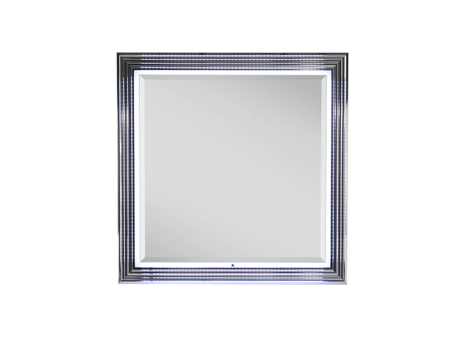 Moon - Smooth Mirror With LED - White