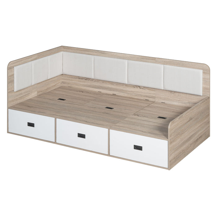 Daybed With Three Drawers And Three Storage Compartments