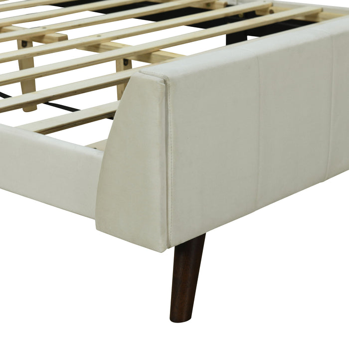 Upholstered Platform Bed, Velvet