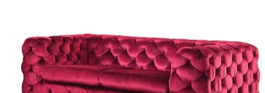 Adam - Velvet Loveseat - Red