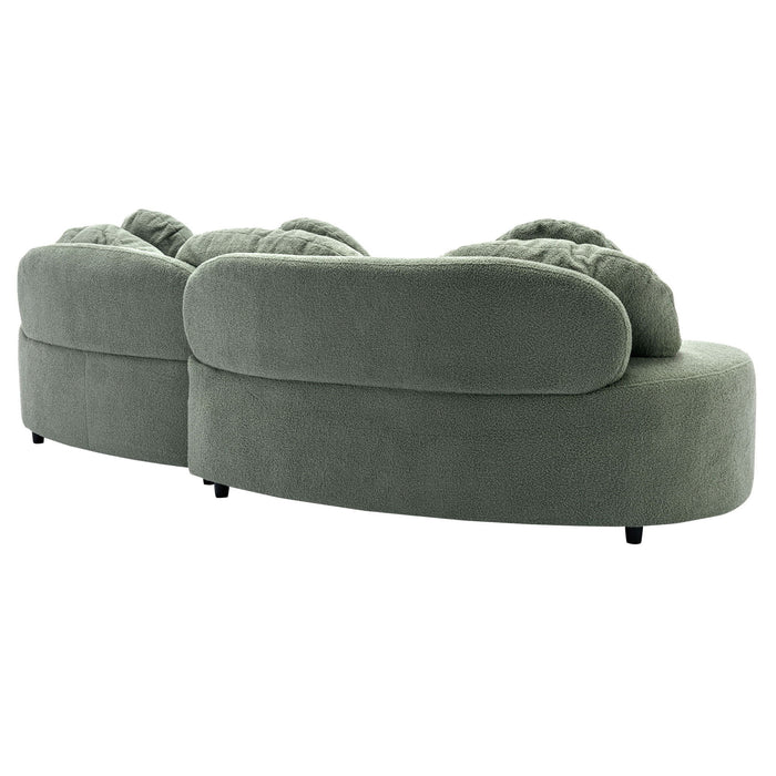 Modern Living Room Sofa Lamb Velvet Upholstered Couch Furniture For Home Or Office