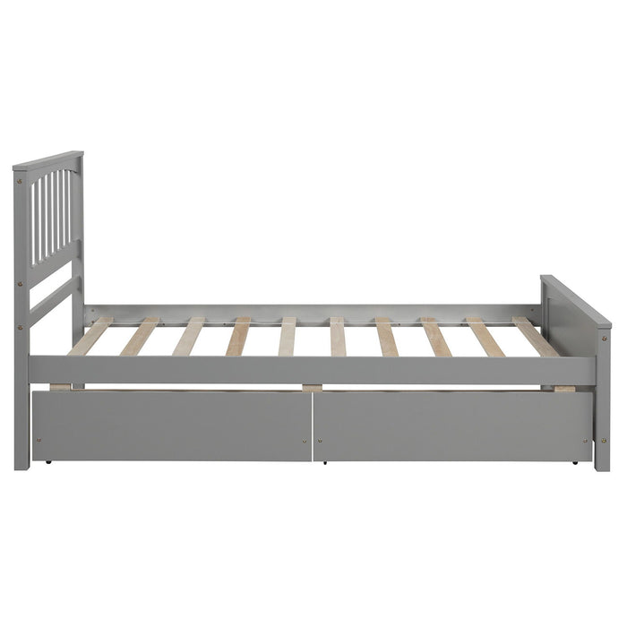 Twin Size Platform Bed With Two Drawers