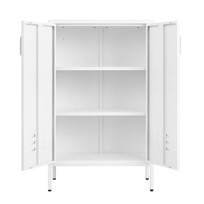 Suitable For Steel Storage Cabinets In Living Rooms, Kitchens, And Bedrooms, 2 Door Miscellaneous Storage Cabinet, Garage Tool Storage Cabinet, And Office File Cabinet 2 Movable Partitions