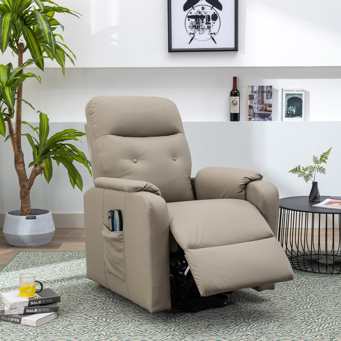 Massage Recliner Chair Electric Power Lift Chairs With Side Pocket, Adjustable Massage And Heating Function For Adults And Seniors